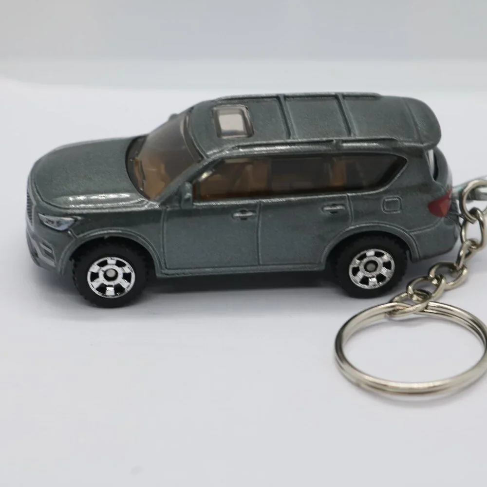 Matchbox QX80 Custom keychain 1:64 scale gray diecast